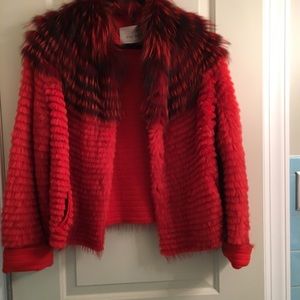 Dyed beaver fur sweater; never worn